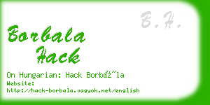 borbala hack business card